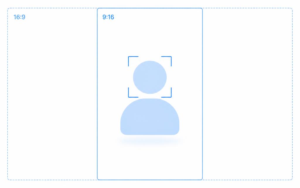 Auto-Reframe — ClipChip.ai feature illustration